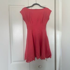Kate Spade Peach Embroidered Cocktail Dress